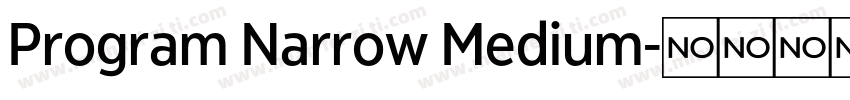 Program Narrow Medium字体转换